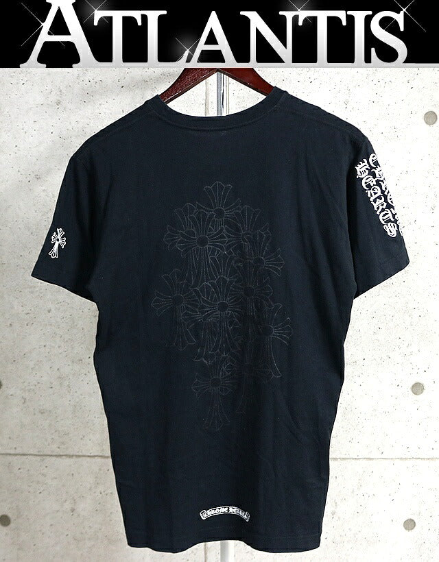 CHROME HEARTS Cemetery Cross Pocket T-Shirt Black Size M