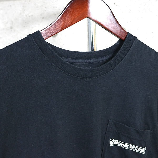 CHROME HEARTS Cemetery Cross Pocket T-Shirt Black Size M