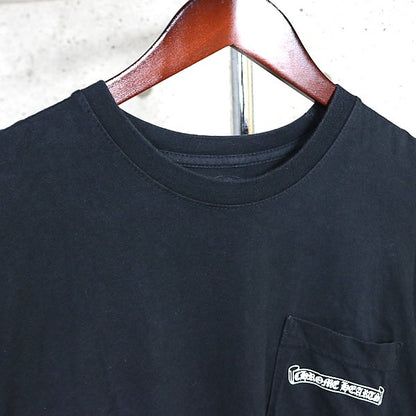 CHROME HEARTS Cemetery Cross Pocket T-Shirt Black Size M
