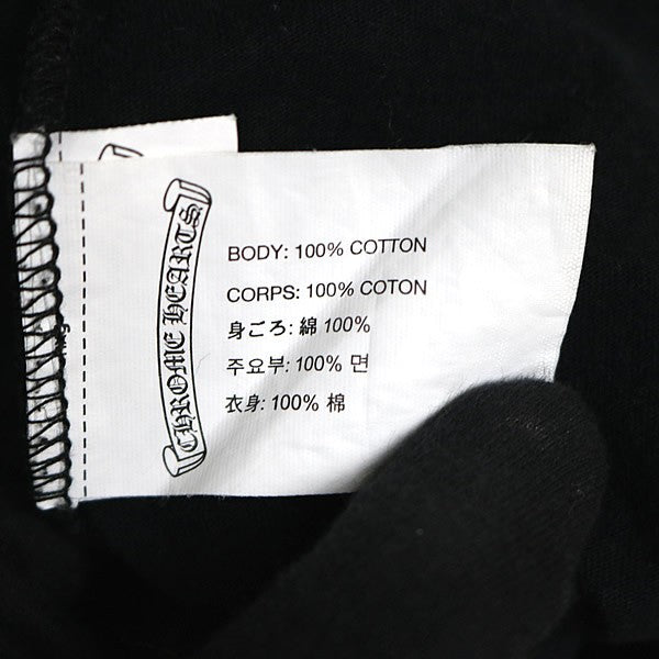 CHROME HEARTS Cemetery Cross Pocket T-Shirt Black Size M