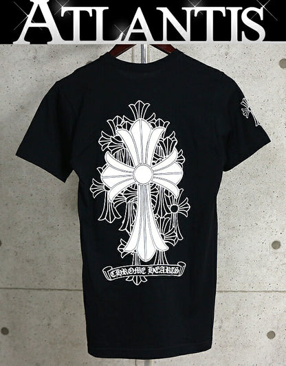 CHROME HEARTS Cemetery Cross Print T-Shirt Black Size S