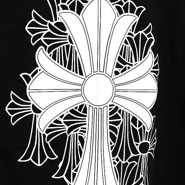 CHROME HEARTS Cemetery Cross Print T-Shirt Black Size S