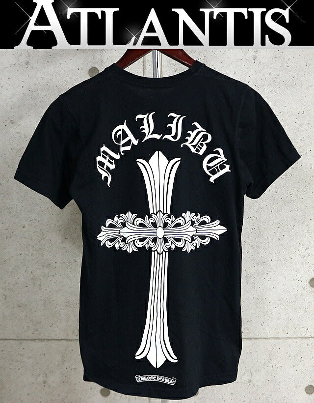CHROME HEARTS Malibu Floral Cross T-Shirt Black Size S