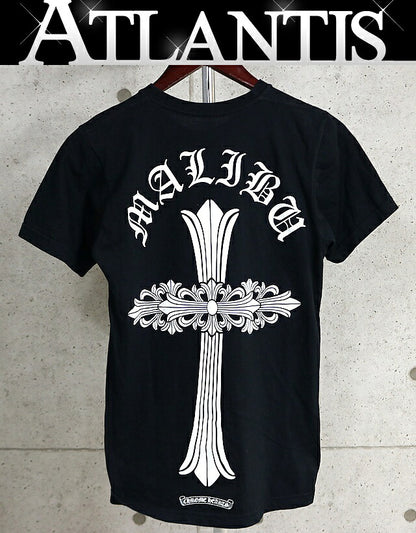 CHROME HEARTS Malibu Floral Cross T-Shirt Black Size S