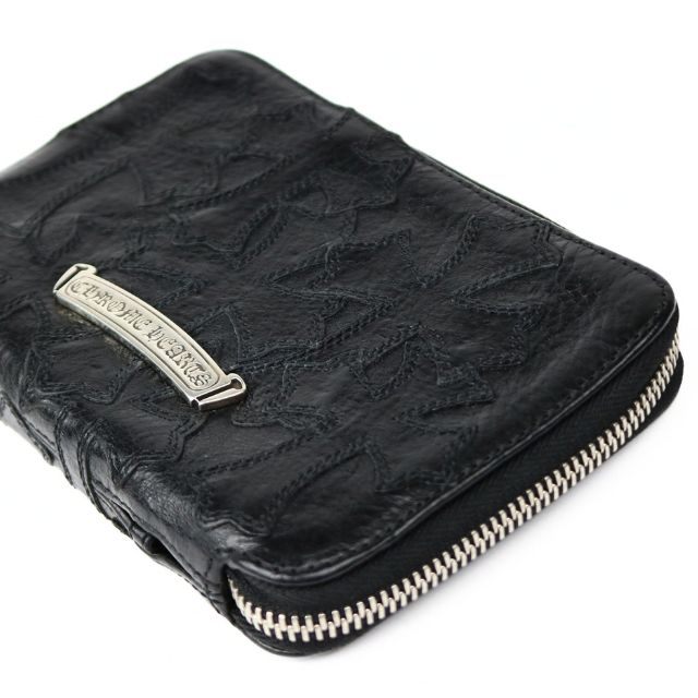 CHROME HEARTS Cemetery Cross Patch Bank Robber Wallet Black