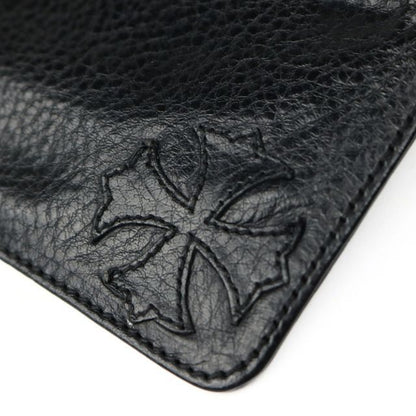 CHROME HEARTS Cemetery Cross Patch Bank Robber Wallet Black