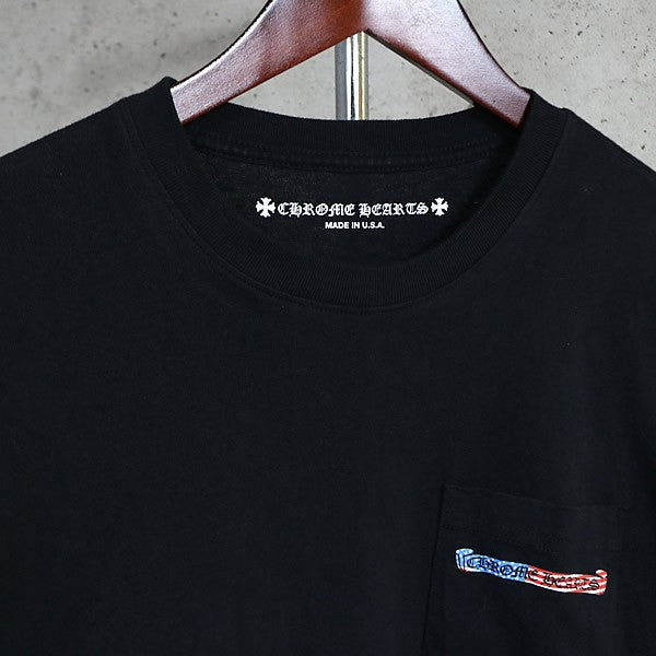 CHROME HEARTS PPO American Flag Print Long Tee Black Size L