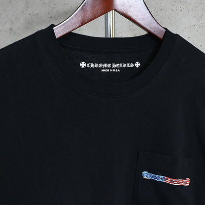 CHROME HEARTS PPO American Flag Print Long Tee Black Size L