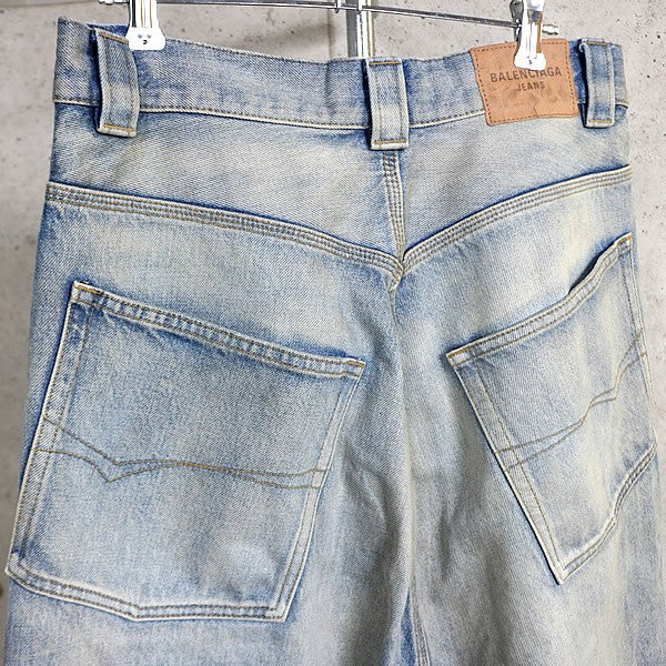 BALENCIAGA 2025 Denim Shorts Light Blue Size S