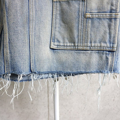 BALENCIAGA 2025 Denim Shorts Light Blue Size S