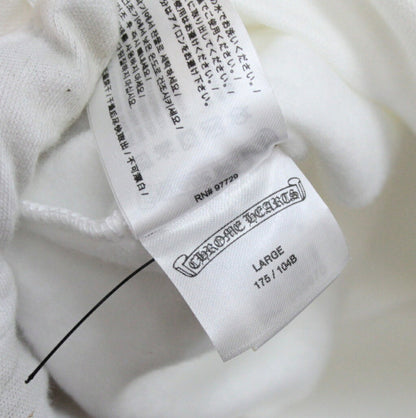 CHROME HEARTS Old English Vertical Logo Hoodie White Size L
