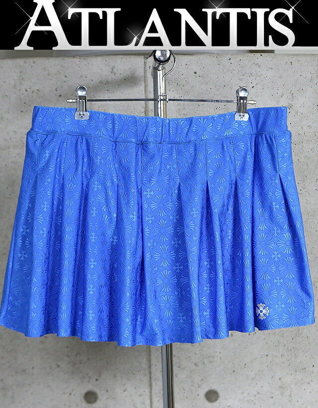 CHROME HEARTS CH Plus All-over Pattern Skirt Blue Size XL