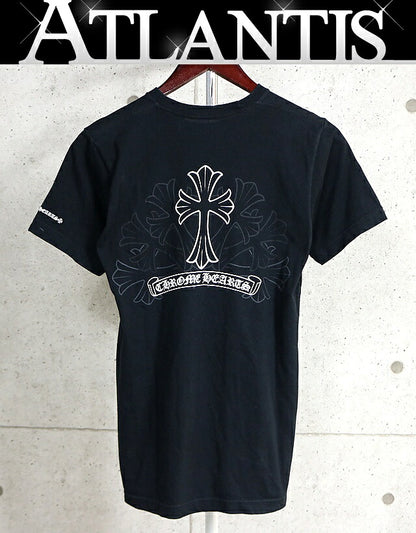CHROME HEARTS CH Cross Scroll Label T-Shirt Black Size S