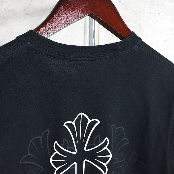 CHROME HEARTS CH Cross Scroll Label T-Shirt Black Size S