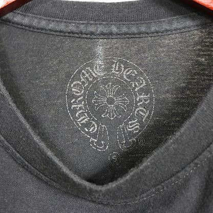CHROME HEARTS CH Cross Scroll Label T-Shirt Black Size S