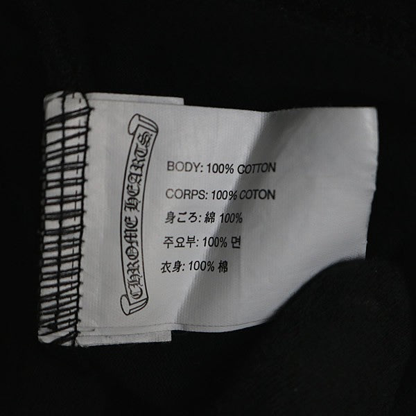 CHROME HEARTS CH Cross Scroll Label T-Shirt Black Size S