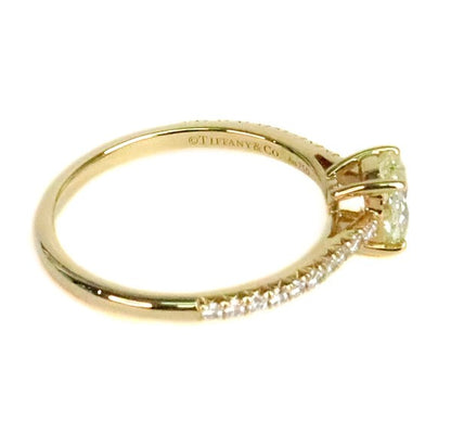 TIFFANY & Co. Oval Yellow K18YG Gold Earrings