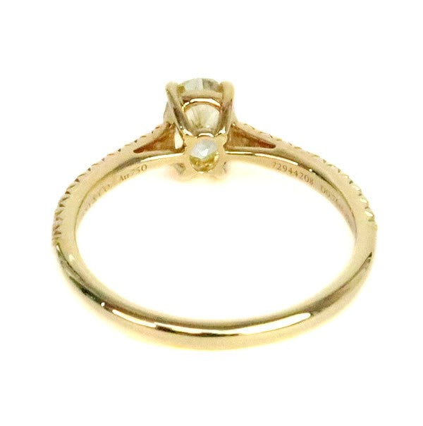 TIFFANY & Co. Oval Yellow K18YG Gold Earrings