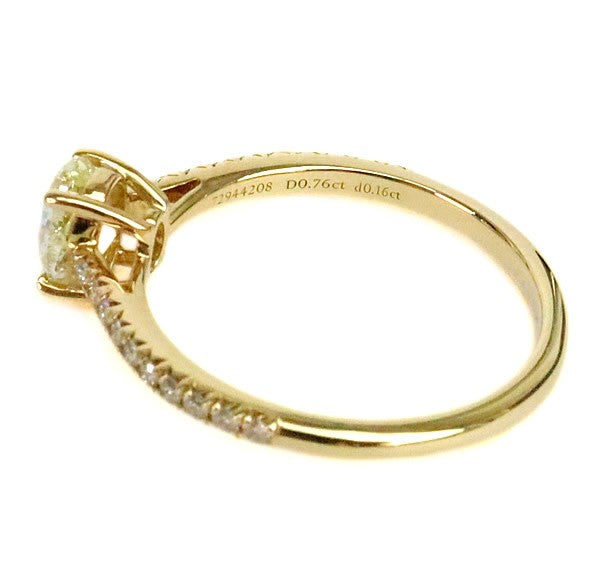 TIFFANY & Co. Oval Yellow K18YG Gold Earrings