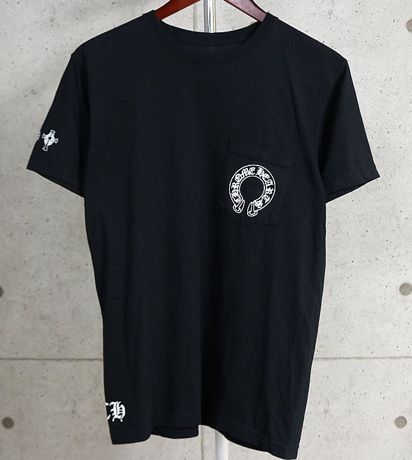 CHROME HEARTS TBAR Horseshoe Pocket T-Shirt Black Size M