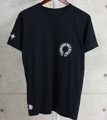 CHROME HEARTS TBAR Horseshoe Pocket T-Shirt Black Size M