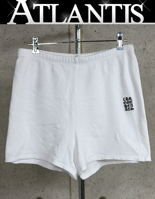 CHROME HEARTS Y NOT CH Cross Shorts White Sweatshirt Size XS