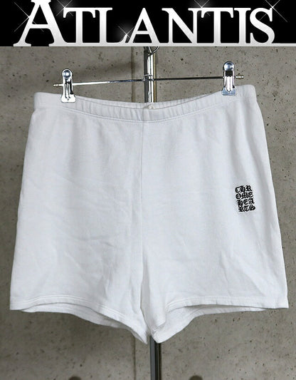 CHROME HEARTS Y NOT CH Cross Shorts White Sweatshirt Size XS