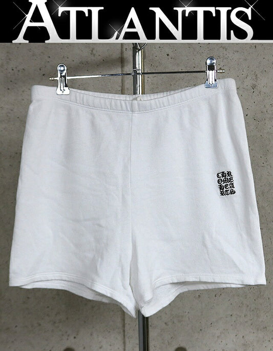 CHROME HEARTS Y NOT CH Cross Shorts White Sweatshirt Size XS