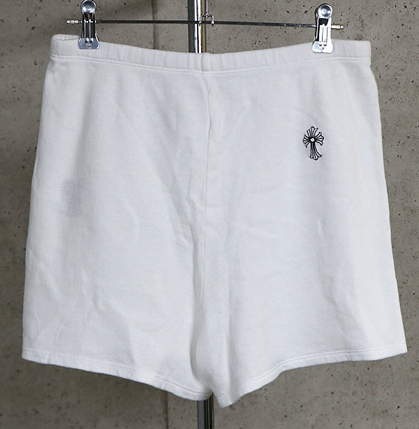 CHROME HEARTS Y NOT CH Cross Shorts White Sweatshirt Size XS
