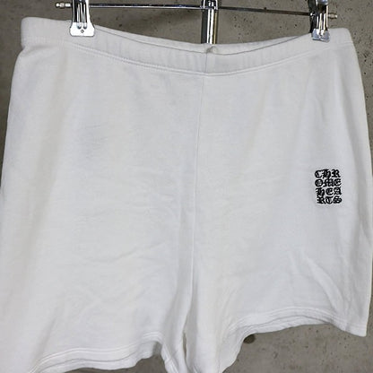 CHROME HEARTS Y NOT CH Cross Shorts White Sweatshirt Size XS
