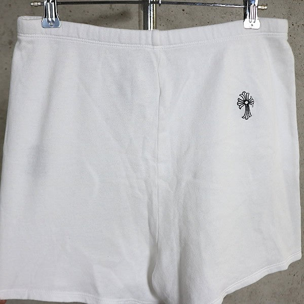 CHROME HEARTS Y NOT CH Cross Shorts White Sweatshirt Size XS