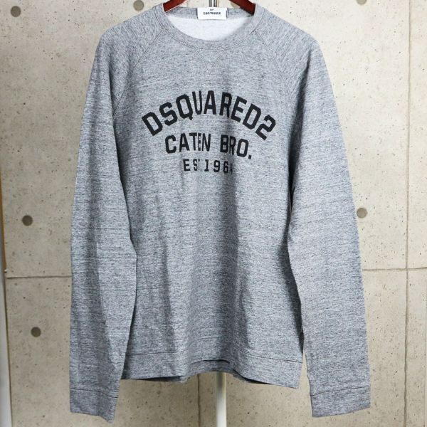 DSQUARED2 Logo Sweat Set-up Grey Sweatshirt Size 2XL