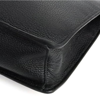 PRADA Triangle Logo Leather Bag Black