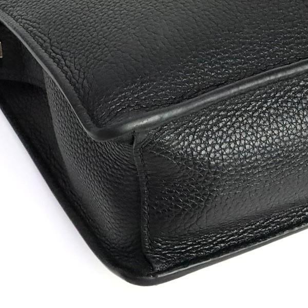 PRADA Triangle Logo Leather Bag Black