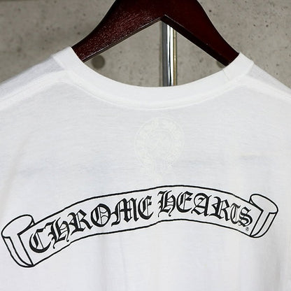 CHROME HEARTS Star Horseshoe Scroll T-Shirt White Size S