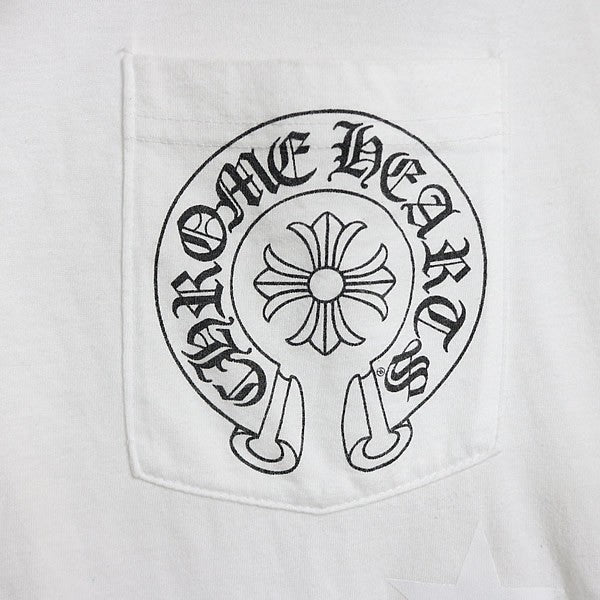 CHROME HEARTS Star Horseshoe Scroll T-Shirt White Size S