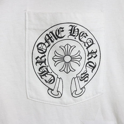 CHROME HEARTS Star Horseshoe Scroll T-Shirt White Size S