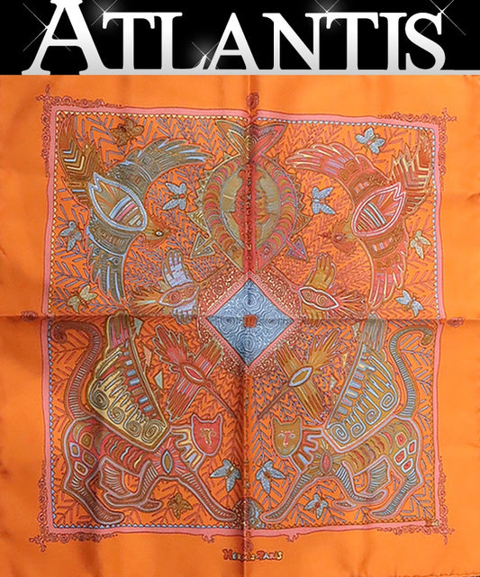 HERMES Carre 40 Legende Kuna Peuple de Panama Silk