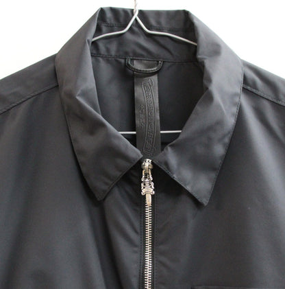 CHROME HEARTS New Carpenter Leather Cross Zip Shirt Size XL