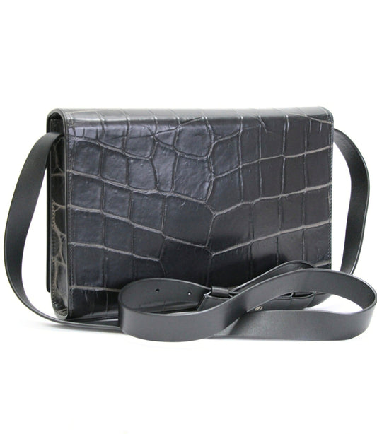 AlexanderMcQUEEN 4 Ring Skull Knuckle Shoulder Bag Black