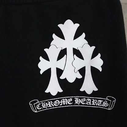 CHROME HEARTS Cross Logo Print Sweatpants Black Size XS