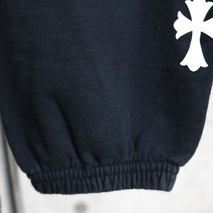 CHROME HEARTS Cross Logo Print Sweatpants Black Size XS