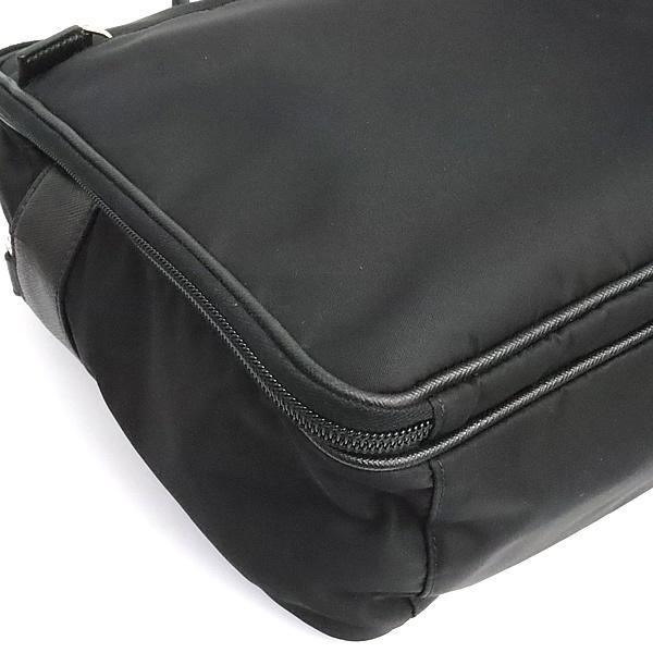 PRADA Triangle Logo 2-Way Nylon Briefcase Black
