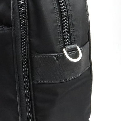 PRADA Triangle Logo 2-Way Nylon Briefcase Black