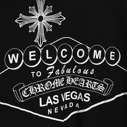 CHROME HEARTS Las Vegas Print Pocket T-Shirt Black Size XL