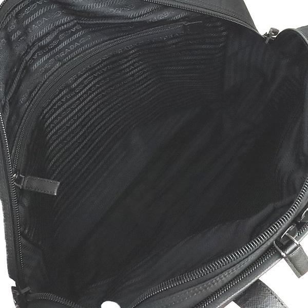 PRADA Triangle Logo 2-Way Nylon Briefcase Black