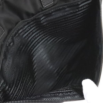 PRADA Triangle Logo 2-Way Nylon Briefcase Black