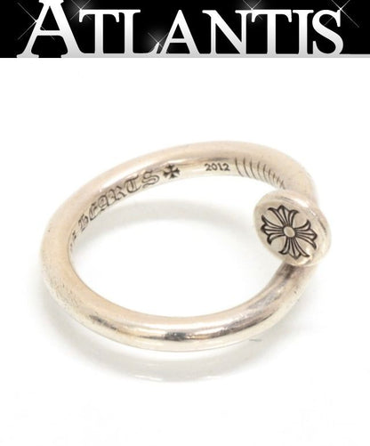 CHROME HEARTS Flat CH Plus Nail Ring Silver Size JP 19
