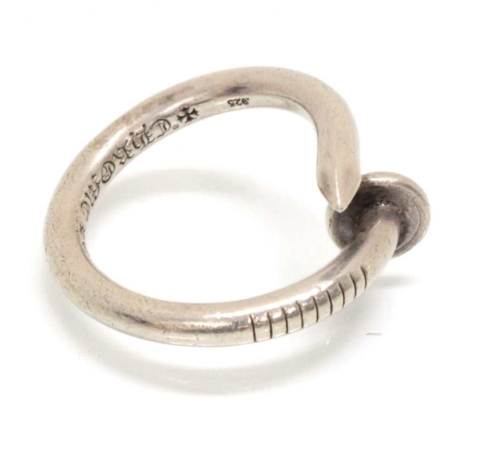 CHROME HEARTS Flat CH Plus Nail Ring Silver Size JP 19
