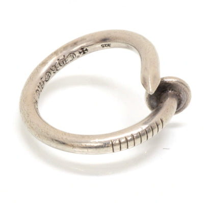 CHROME HEARTS Flat CH Plus Nail Ring Silver Size JP 19